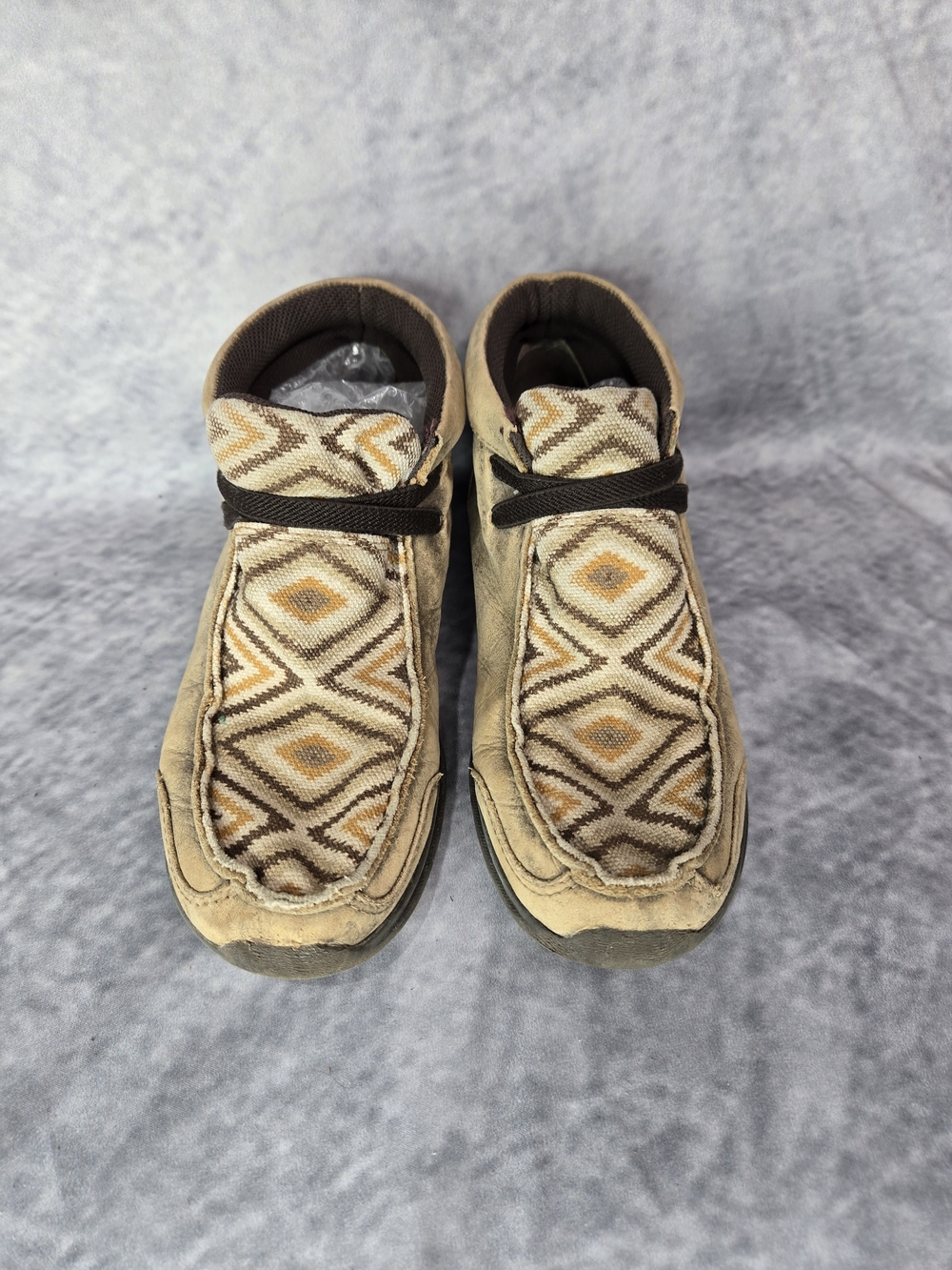 Ariat Men's Patterned Slip-On Loafers in Tan & Brown